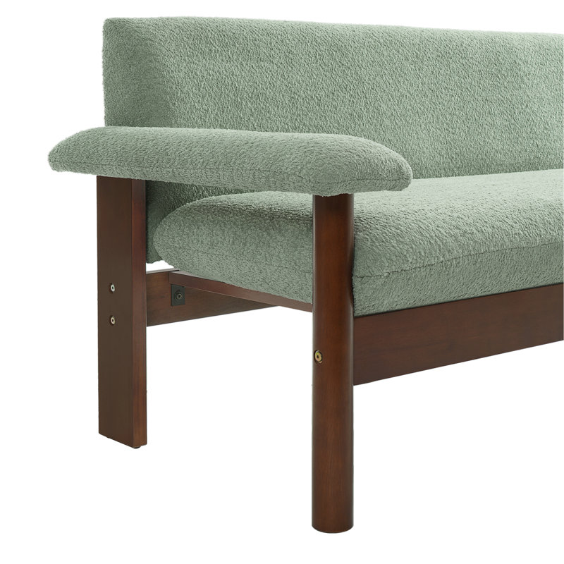 Canapé 2 places avec causeuse Modern, Vert, Green Polyester