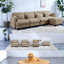 Canapé d'angle modulaire 4 places en chenille, forme moderne en U, pour la maison