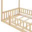 Lit simple pour lit simple - Structure en bois avec clôture et pin-536261739-536261741