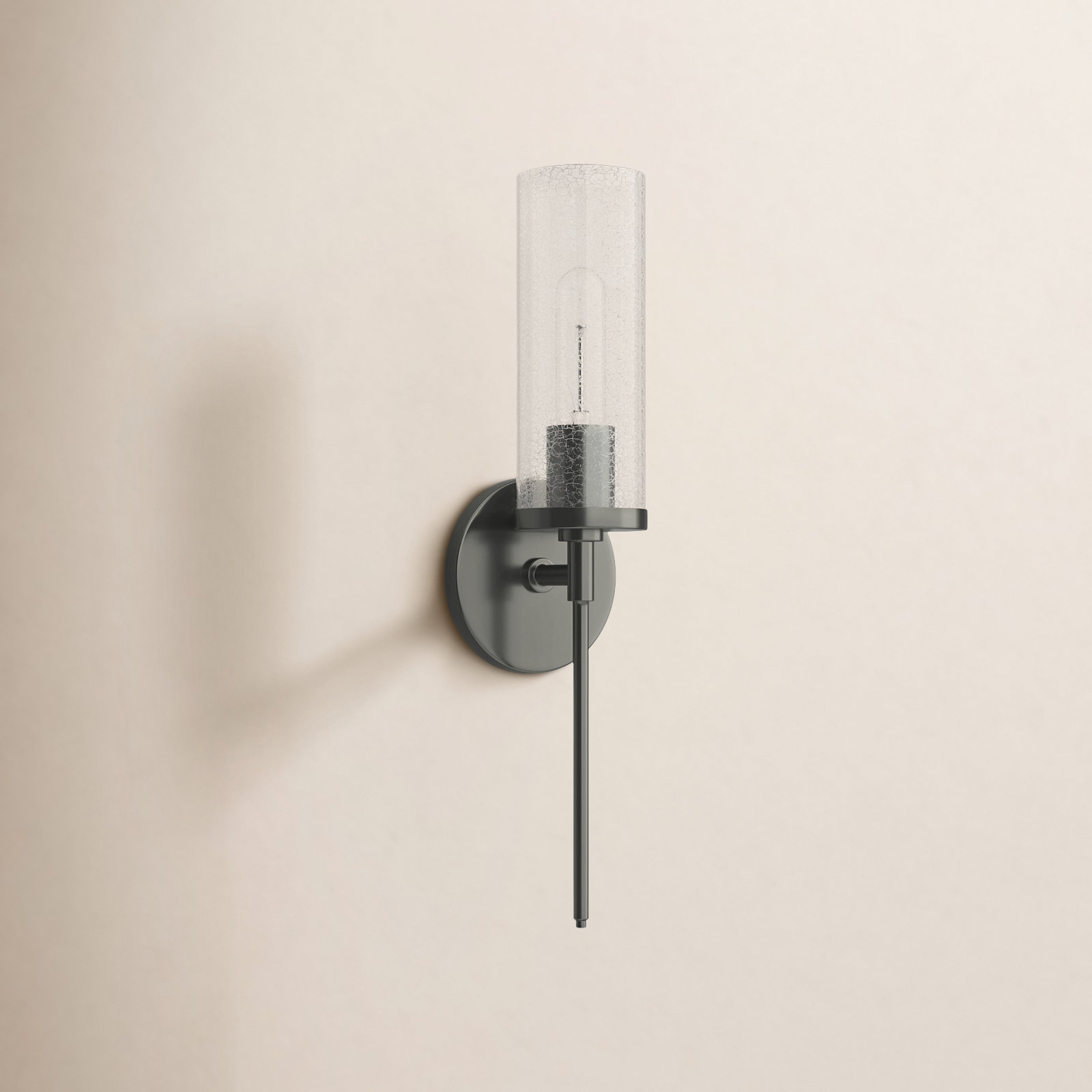 Single Light Glass Dimmable Wallchiere, Old Bronze