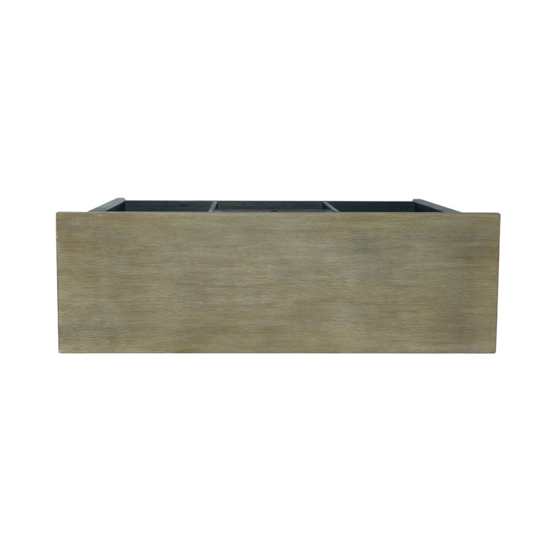 Navy Transitional Rubberwood Pine Server with Storage