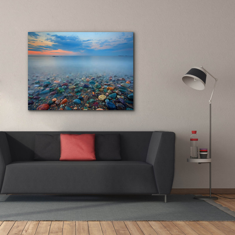 «Candy Coast» par Patrick Zephyr, art mural sur toile, H 40 po x l 54 po x P 1,5 po