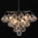 Yader 8 - Light Dimmable Tiered Bubble Chandelier with Textured Globe Glass