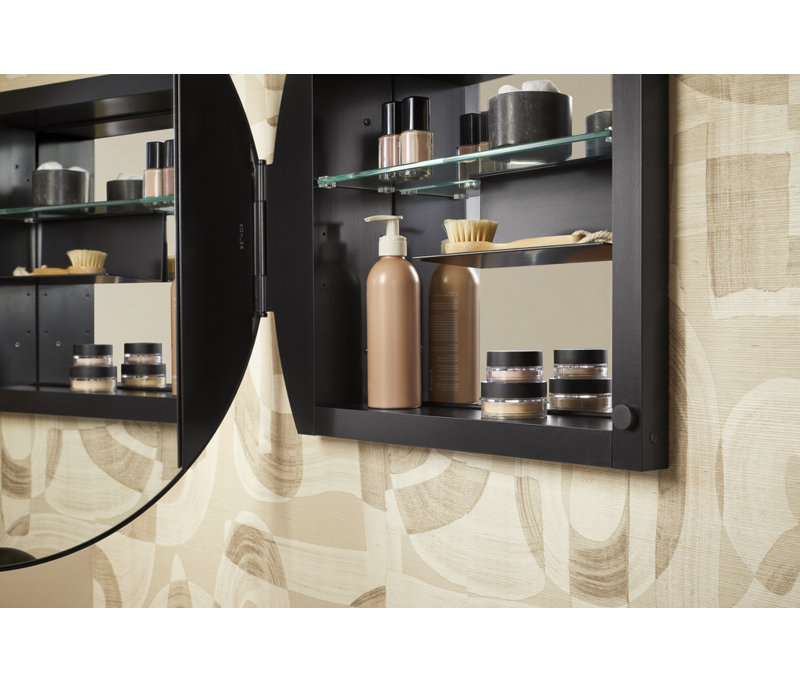 Verdera 24 in Round Framed Medicine Cabinet, Surface Mount or Recessed, Polished Chrome