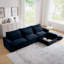 Chaise longue surdimensionnée avec repose-pieds avec rangement Hokku Designs 122 "- 3 places-254829490