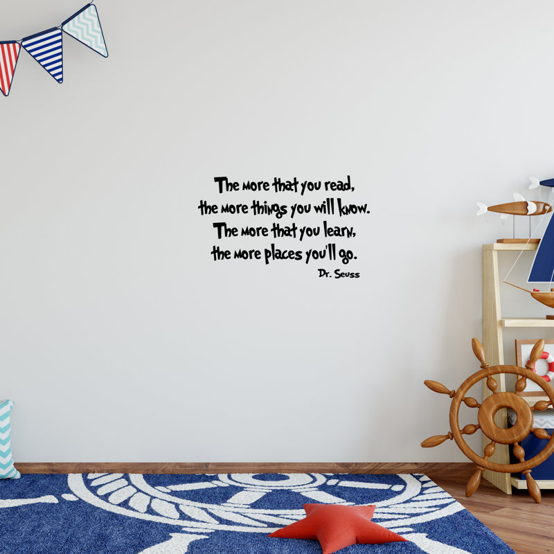Text & Numbers Wall Decal, Black