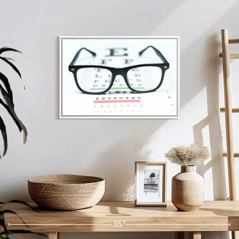 Lunettes de vue, Cadre flottant blanc, 31 po x 21 po