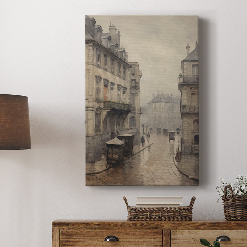 Paysage rétro VI - galerie Cavas, H 18 po x l 12 po