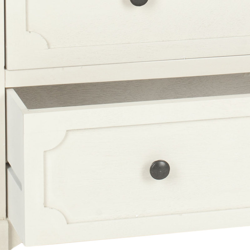 Jace Solid Wood 80cm W 4 - Drawer Chest of Drawers, White