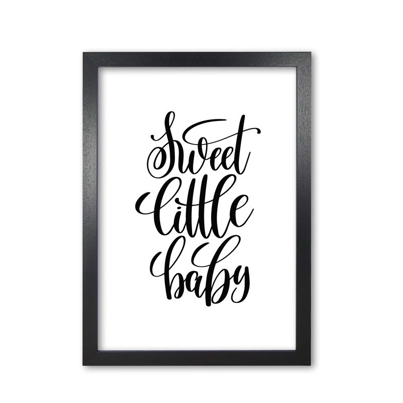 Sweet Little Baby - Print, Black Grain Frame, 85 cm H x 60 cm W x 5 cm D