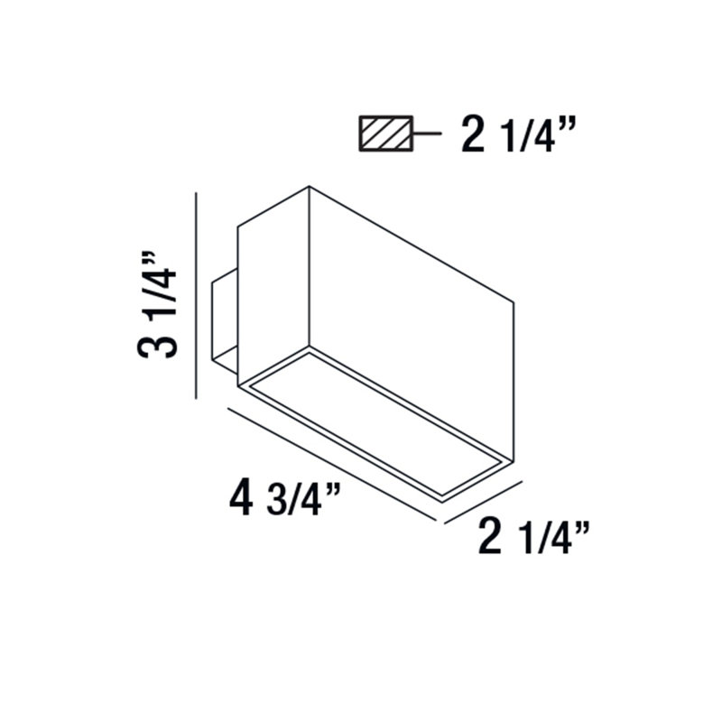 Vello Outdoor LED Wall Mount, Black