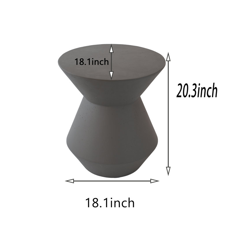 Colfin Patio Corner Table with Faux Terrazzo Finish