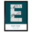 East Ham England United Kingdom City Map Teal - Single Picture Frame Typography