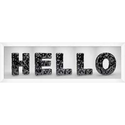 Hello Disco Framed Textual Art