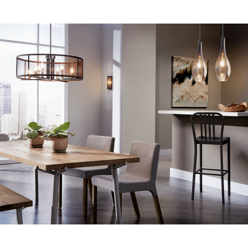  Lustre tambour 8 lumières façon bougie