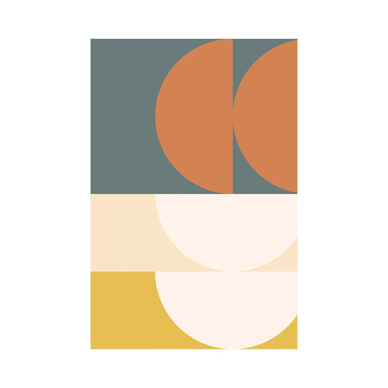 Abstract Geometric II - Print on Canvas, 66.04 cm H x 45.72 cm W x 1.91 cm D, Wrapped Canvas