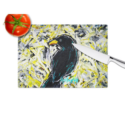 Crow Adam Glass Cutting Board