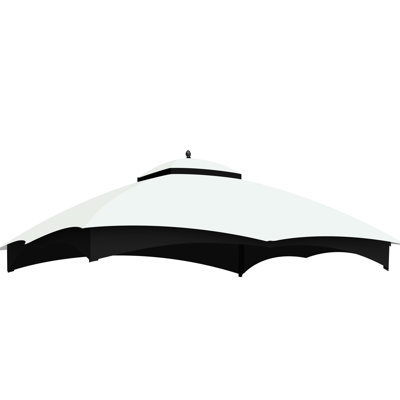 10x12 Gazebo Replacement Canopy, , Protected, Water-repellent, Fade , With Vent And Drainage Holes, White Top Air Cover