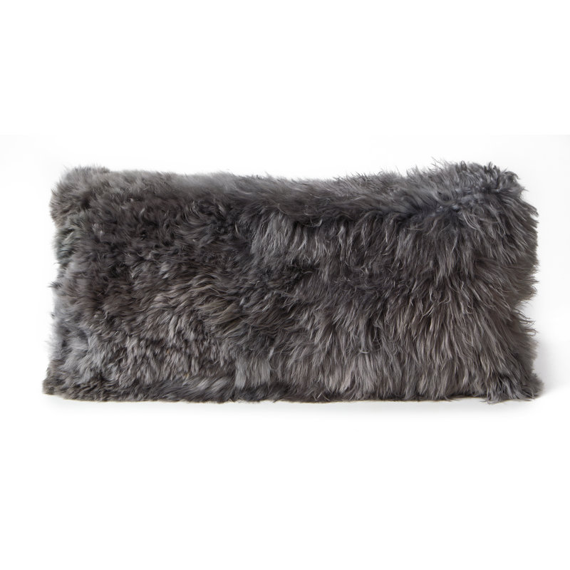  Alpaca Rectangular Pillow Cover & Insert, Silver