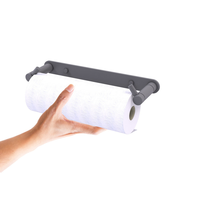 Porte-serviettes de papier mural Fresno, Gris mat