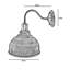 Springboro Vintage Industrial Armed Wall Sconce — Black Metal with Gold Inner Dome Shade, E27 Holder-1077653454