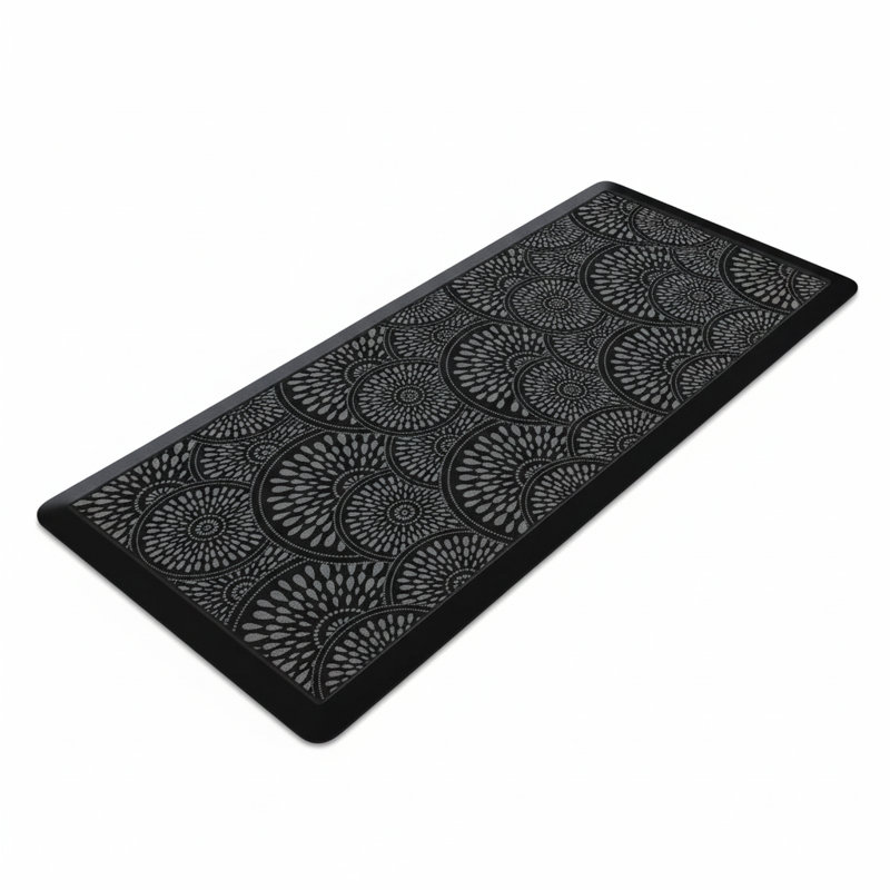 Tapis de cuisine en mousse Comfort, 39" x 17.3", Noir
