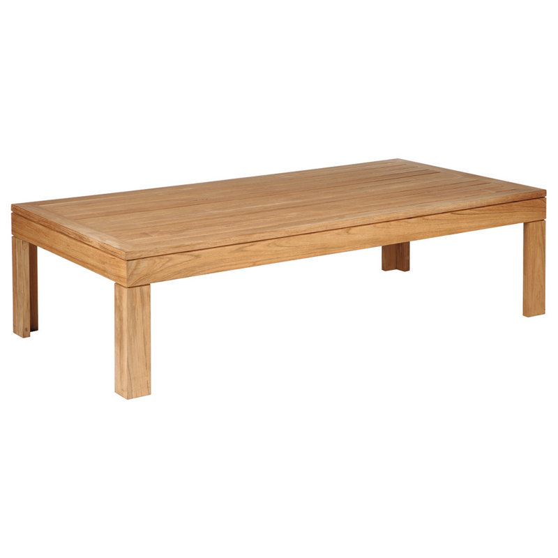Linear Outdoor Teak Coffee Table, 59"