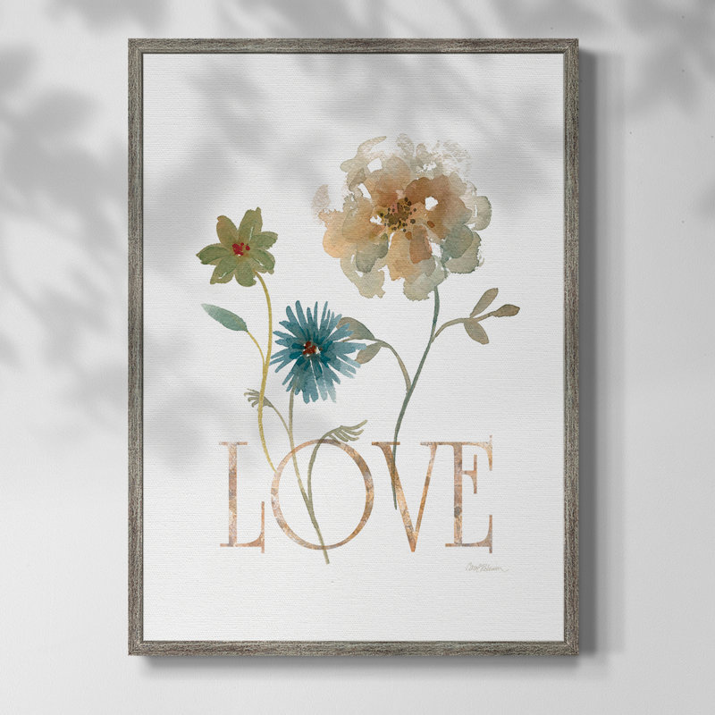 «Simple Love», reproduction encadrée - bois massif, H 21 po x l 17 po