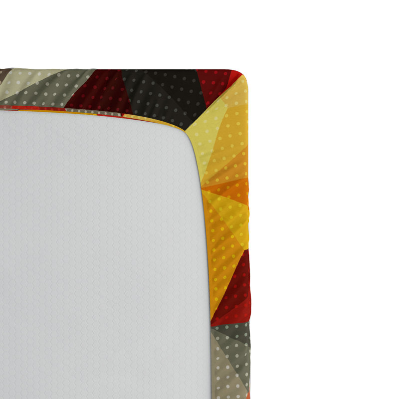 Microfiber Geometric Fitted Sheet, Full Fitted Sheet