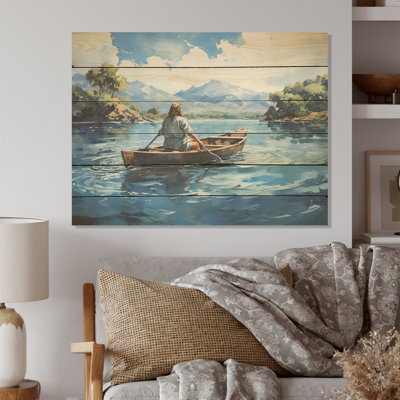 The Fisher Of Men To Christianism Land I - Christianity Wood Wall Art On Natural Pine Wood