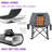 Oversized Camping Rocking Chair With Pillow, Portable Folding Temmo For Adults, Support 350 Lbs-1314243671