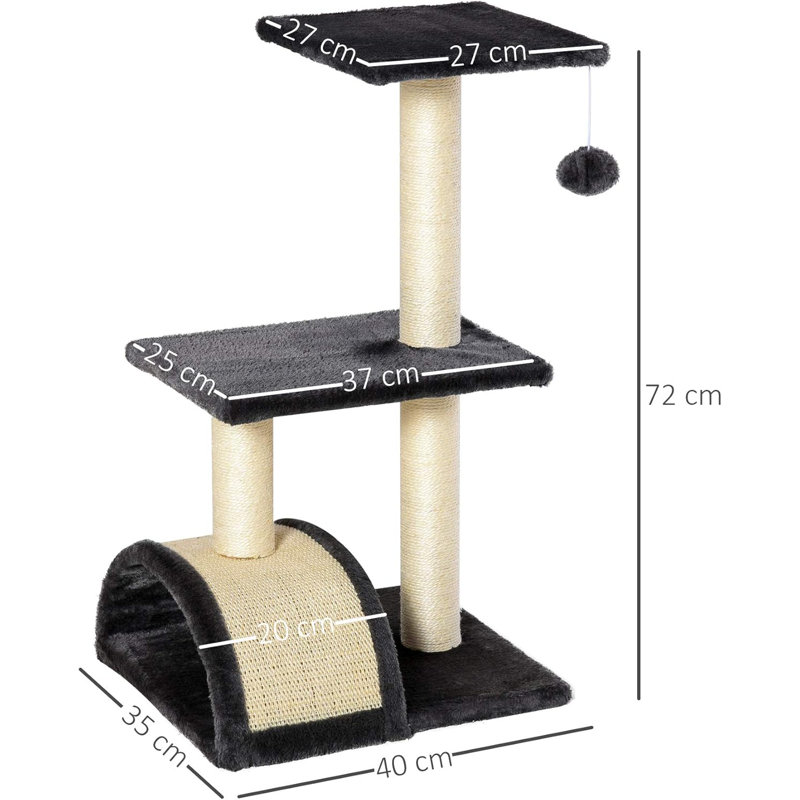 70cm H Cat Tree, Black
