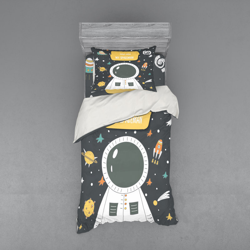 Ensemble de housse de couette astronaute, Housse de couette simple TG + 2 articles suppléme
