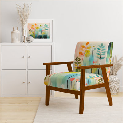 Chaise rembourrée Abstract Botanicals