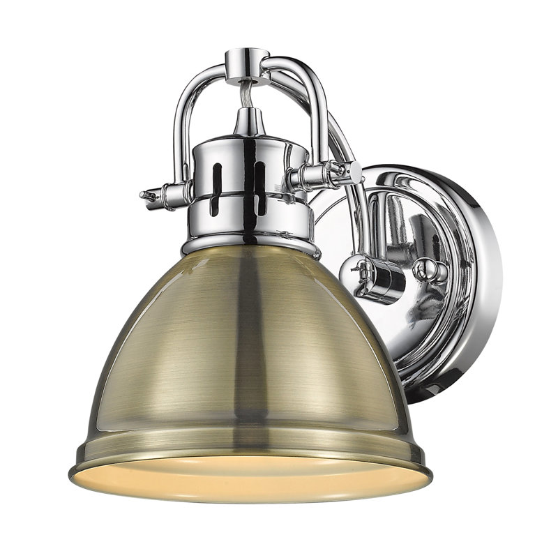 Dimmable Vanity Light, Aged Brass, Chrome