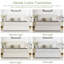 Lit plateforme tapissier avec 4 tiroirs Braya, beige, grand-123040028-123040030
