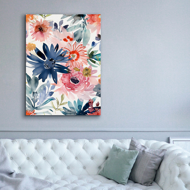 Art mural sur toile Epic Graffiti «Watercolor Floral 1» par Andreas Magnusson, H 54 po x l 40 po x P 1,5 po