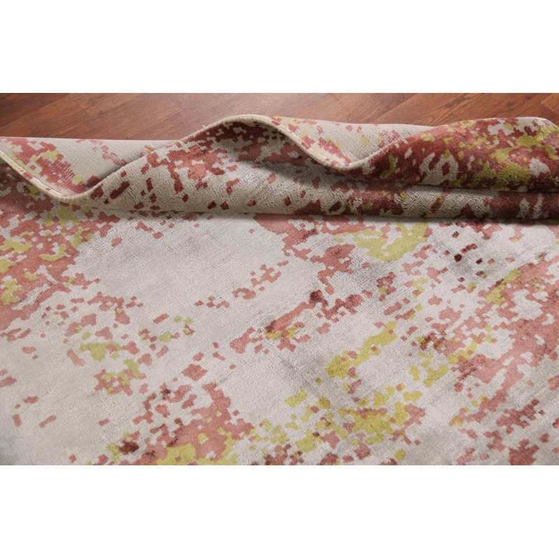 Handmade Abstract Modern Wool Rug 4x8