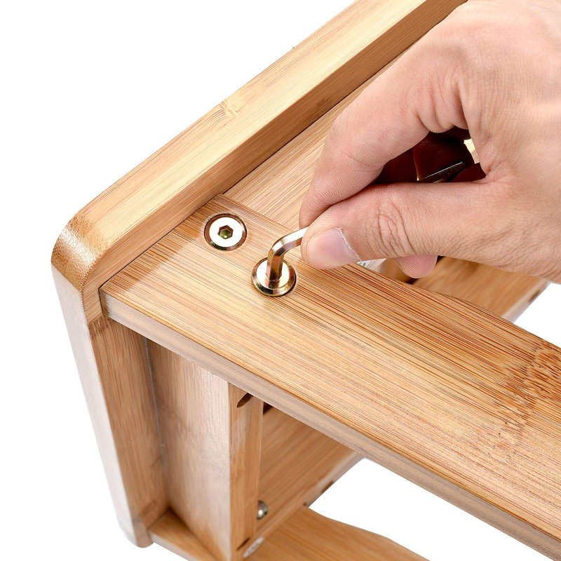 Banc de douche en bambou l 19 po Deluxe