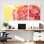 Rose, hortensia floral, reproduction d'art sur toile tendue sur toile, ensemble de 3
