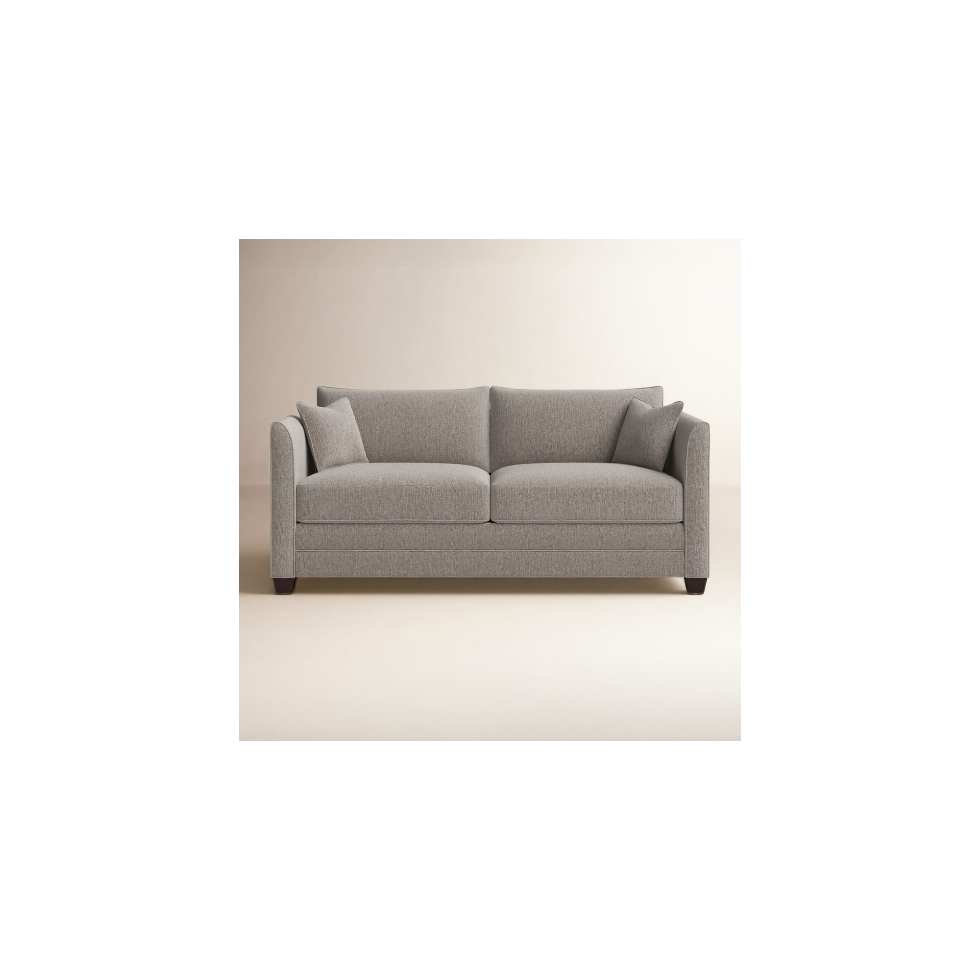 Kodie 76.5'' Upholstered Sleeper Sofa, Light Beige, Espresso