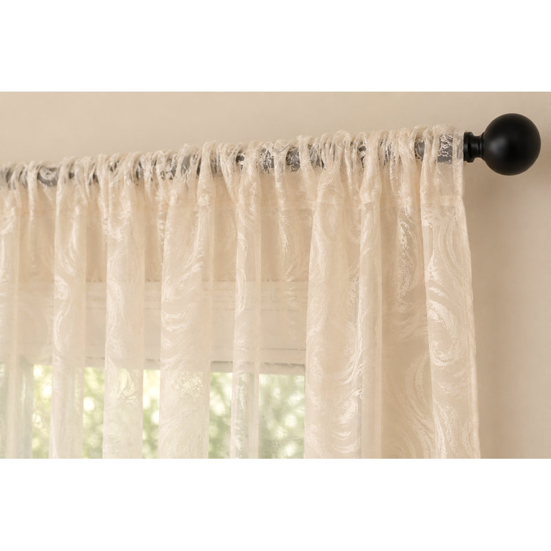 Paityn Sheer Curtain Single Panel, 54" W x 84" L, Champagne
