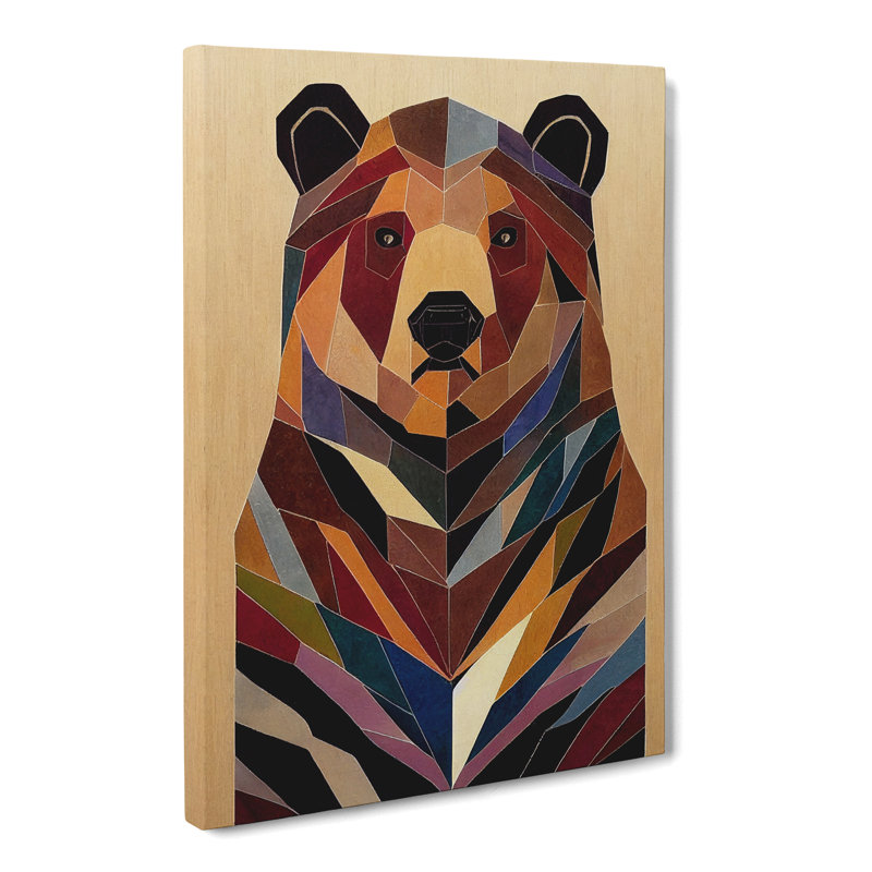 Bear Mosaic - Wrapped Canvas, 76cm H x 50cm W x 3cm D