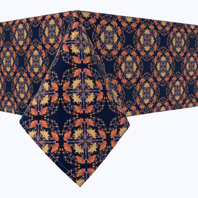 Rectangular Tablecloth, 100% Cotton, Floral 37