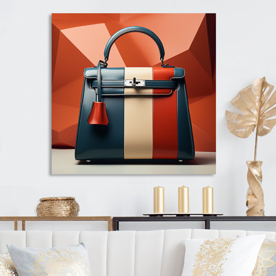 Sac à main bleu et rouge Iconic Silhouette