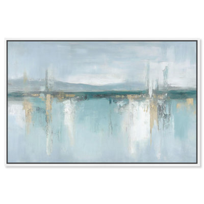 Reflective Blue Calm I Canvas Coastal Abstracts by Art Remedy