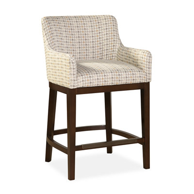 Upholstered Bar Stool with Solid Wood Frame