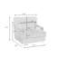 Chaise d'appoint rembourrée en fausse fourrure avec coussin Ermia-111687812