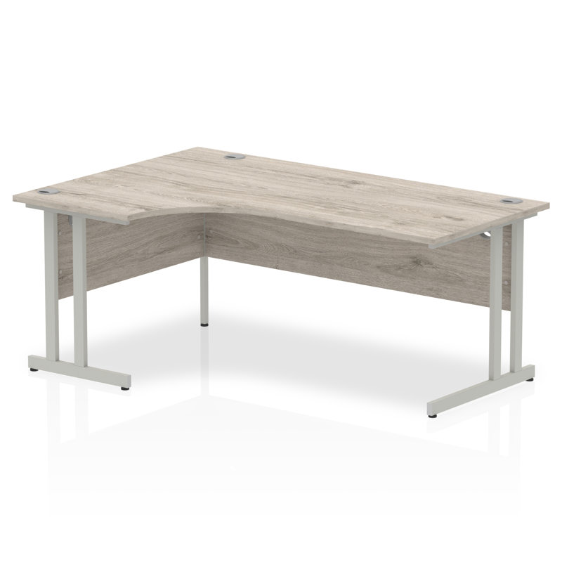 Zetta L-Shaped Solid Wood Base Executive Desk, 73 x 180 x 80, Left Orientation