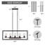 Luminaire suspendu industriel 40,9 pouces à 5 lumières pour îlot de cuisine, couloir, chambre à coucher, café, restaurant